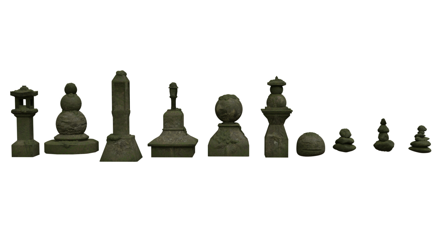 ArtStation Japanese sculptures pack1 Resources