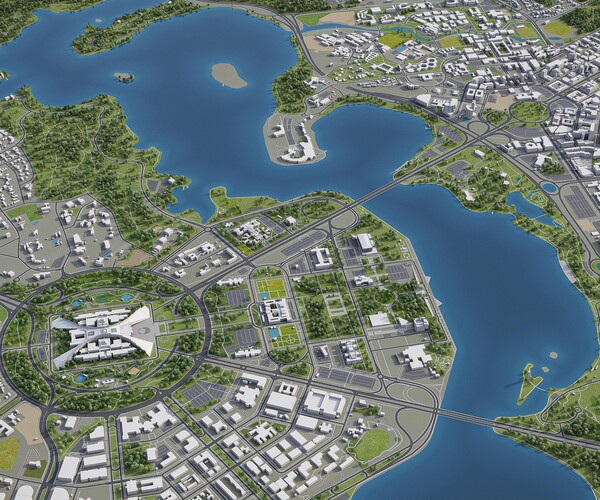 ArtStation Canberra 3D city model Resources