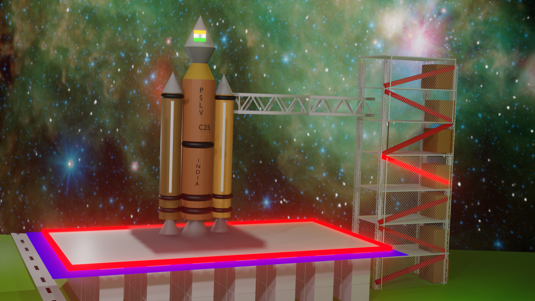 ArtStation LOW POLY ROCKET Game Assets