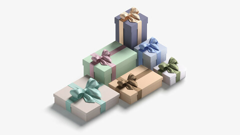Gift boxes set - 6 box shapes