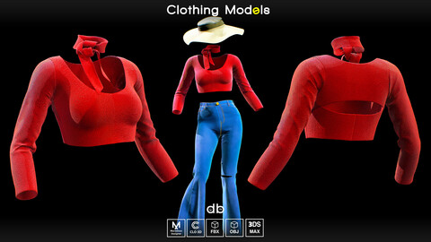 clothing models + hat model + UV