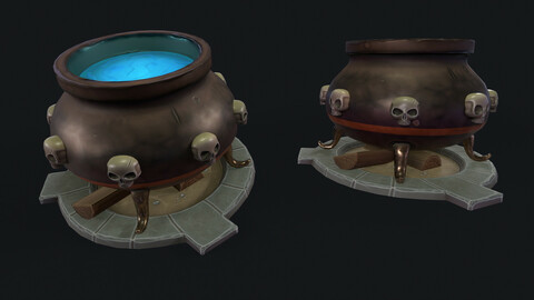 Stylized Witch Cauldron