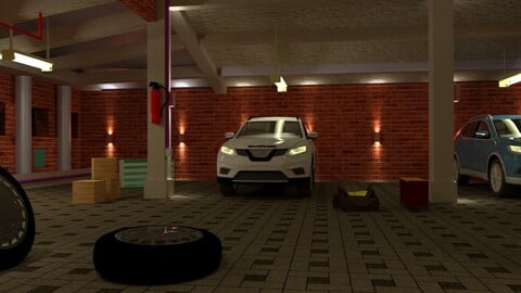 Game Car Garage 3D model