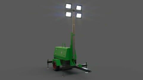 PBR Mobile Light Tower Generator B - Green