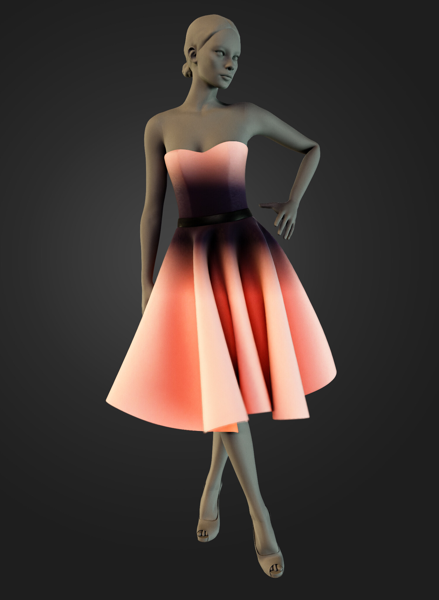 ArtStation - CUTE DRESS Marvelous Designer, Projects Files: Zprj , OBJ ...