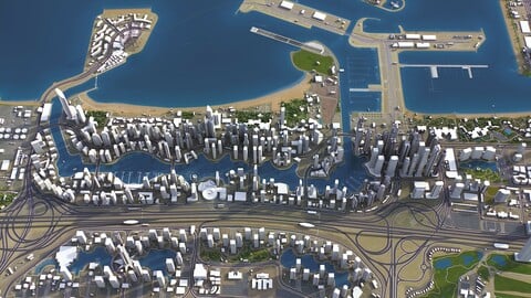 Dubai Marina - 3D city model