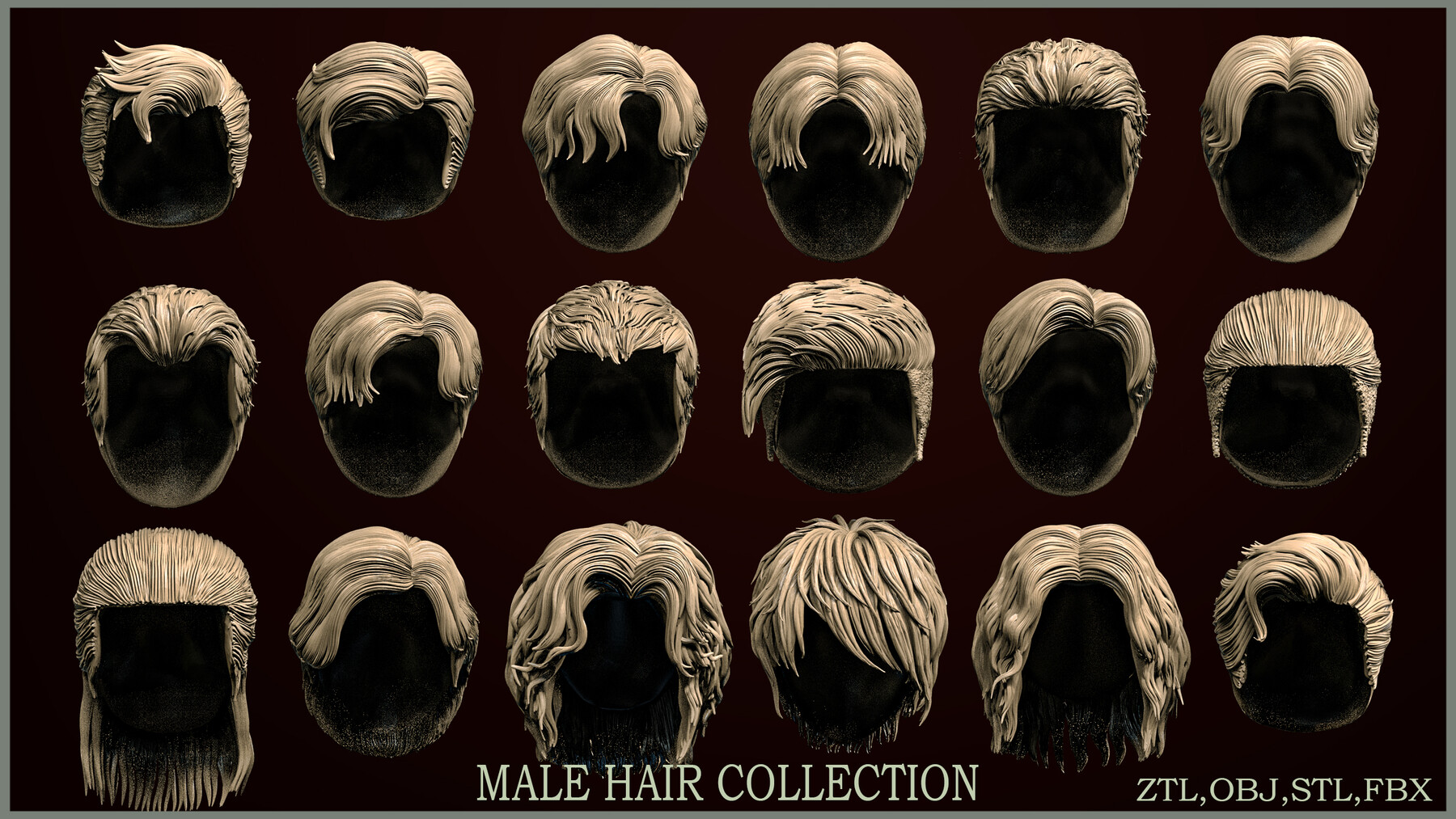 3D Hair style for boy V51 3D Model $15 - .unknown .3ds .dae .fbx