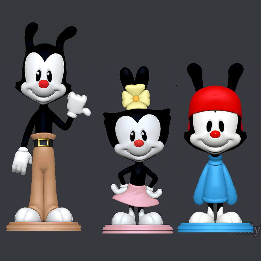 SillyToys - Yakko, Dot And Wakko - Animaniacs 3D Print Models