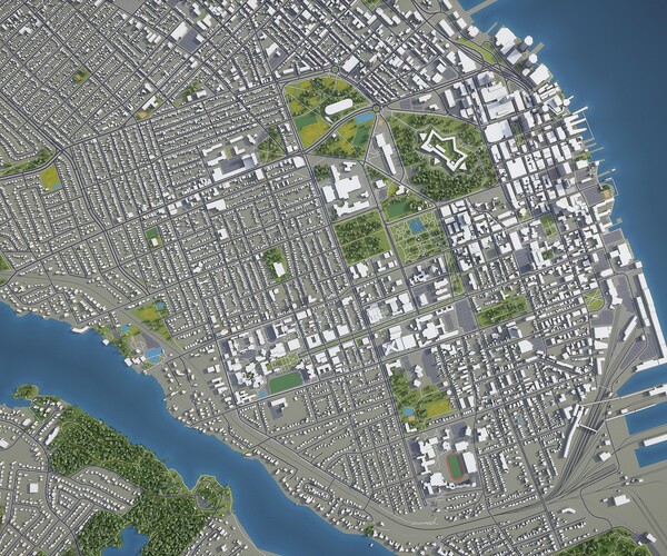 ArtStation - Halifax - 3D city model | Resources