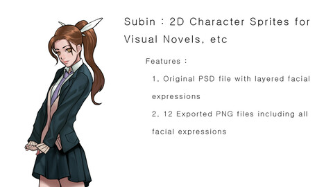 Subin : 2D Character Sprites for Visual Novel, etc