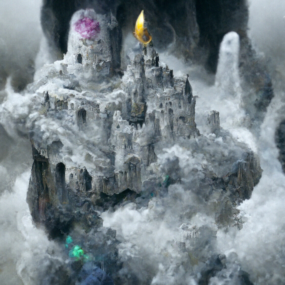 fantasy castle in the clouds