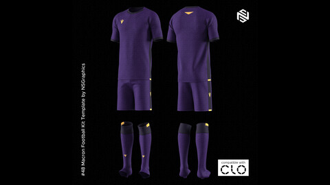 Macron Football Kit for CLO3D & Marvelous Designer