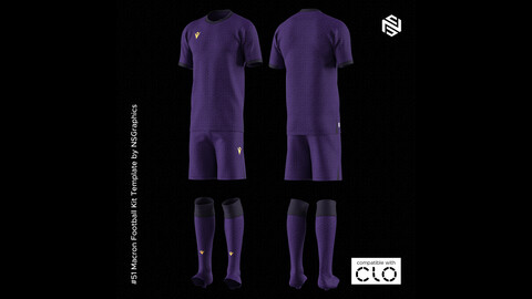 Macron Football Kit for CLO3D & Marvelous Designer