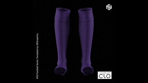 Football Socks for CLO3D & Marvelous Designer