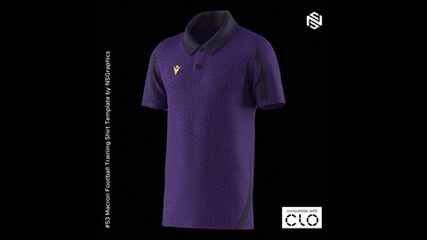 Macron Training Shirt for CLO3D & Marvelous Designer