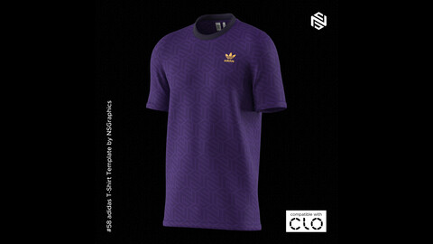 adidas T-Shirt for CLO3D & Marvelous Designer