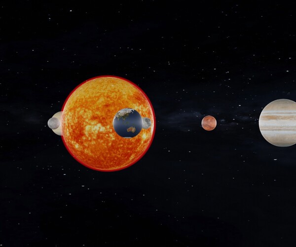 ArtStation - Animated beautiful solar system With Kuiper Belt 3D model ...