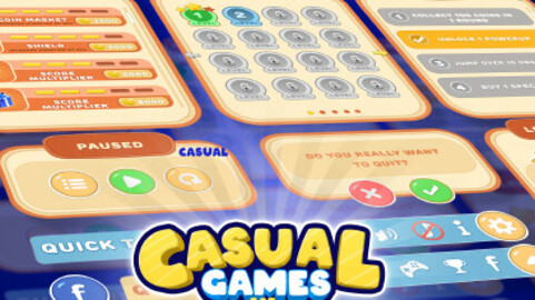 2D Mobile UI - Casual Game I GUI Kit