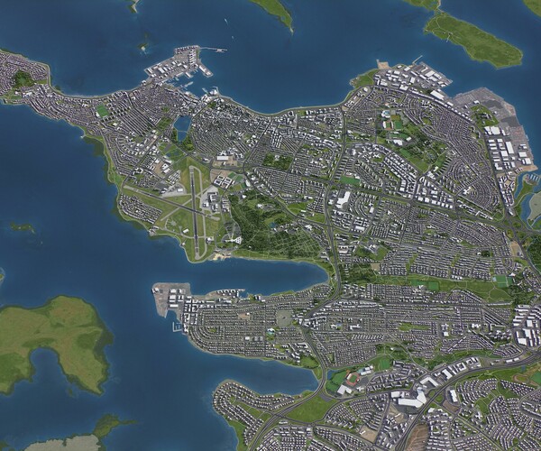 ArtStation - Reykjavik - 3D city model | Resources