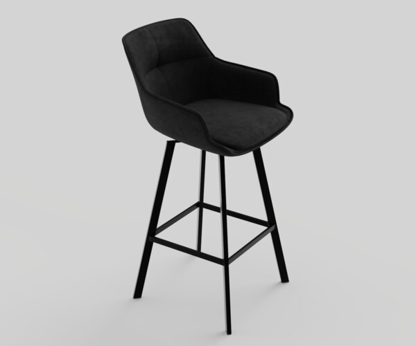 ArtStation Black Krystoffer Velvet Swivel Bar Stools Resources