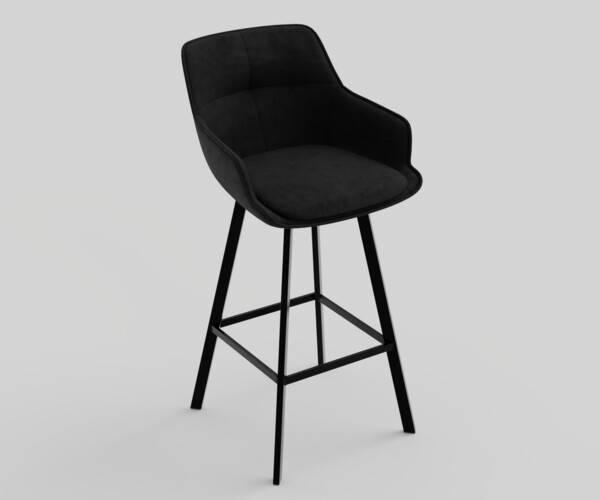 ArtStation Black Krystoffer Velvet Swivel Bar Stools Resources