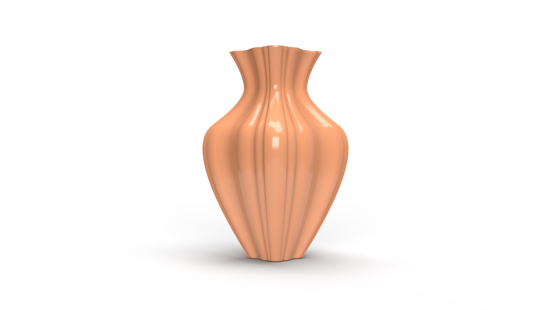 ArtStation Realistic 3D orange coloured Vase Resources