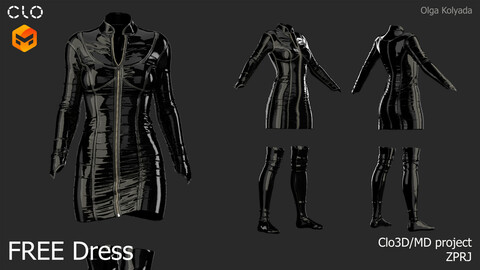 FREE Dress. Marvelous Designer/Clo3d project