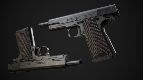 Colt M1911 Low-poly 3D model