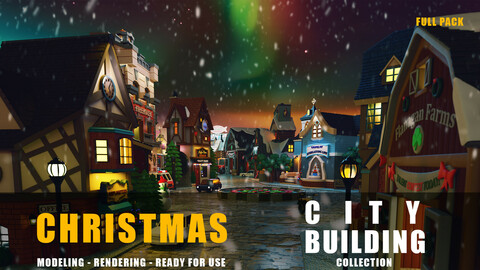Christmas city collection building fantasy full pack