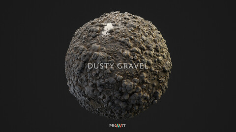 Dusty Gravel PBR Material (8 in 1)