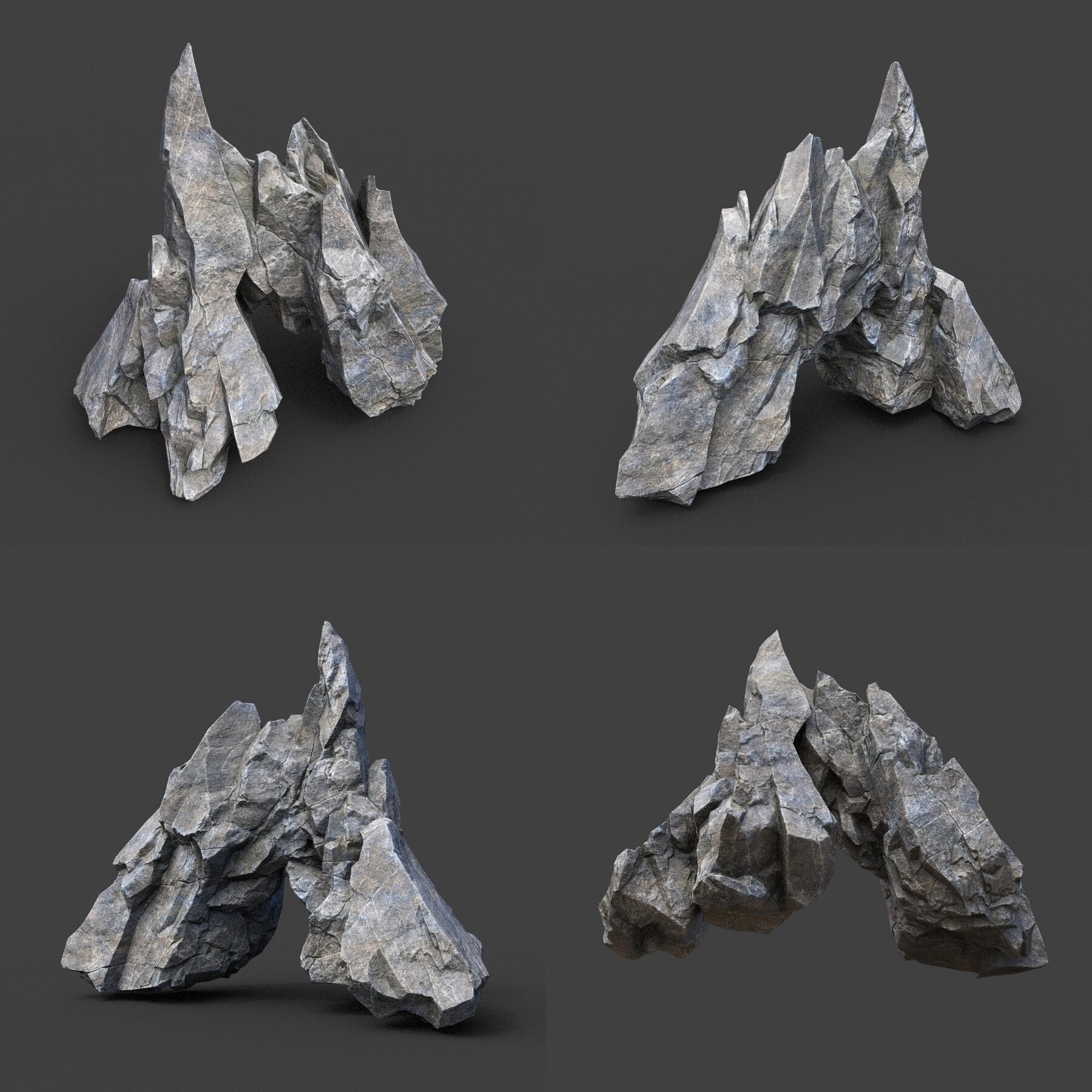 ArtStation - Scifi Sharp Rock 220611 - Ultra HD 16K Textures