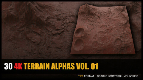 30 4K Terrain Alphas Vol. 01