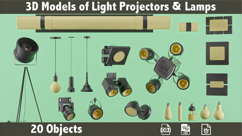 3D Models of light projectors & Lamps