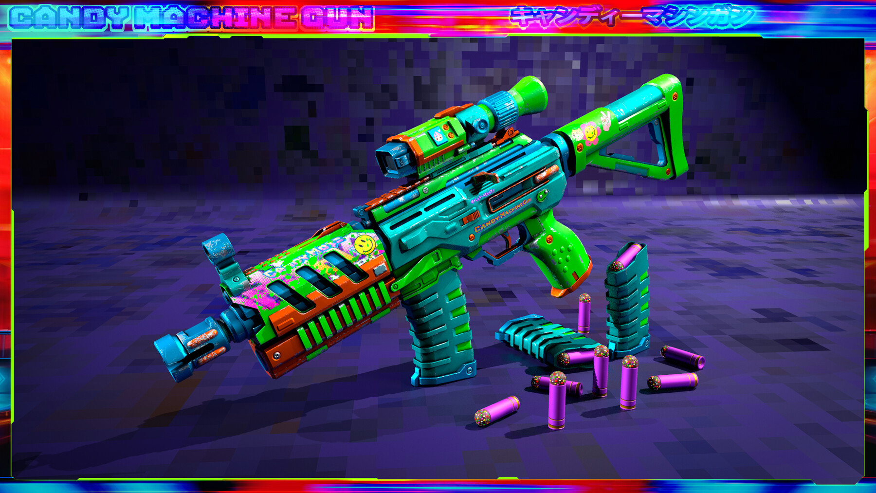 ArtStation Candy Machine Gun Game Assets