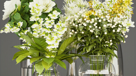 Collection plant vol 267 - Bouquet - flower - pine - indoor - blender - 3dmax - cinema 4d