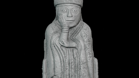 the queen lewis chessmen 3D print model