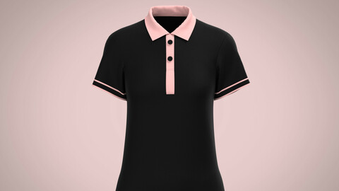 Ladies Black Polo