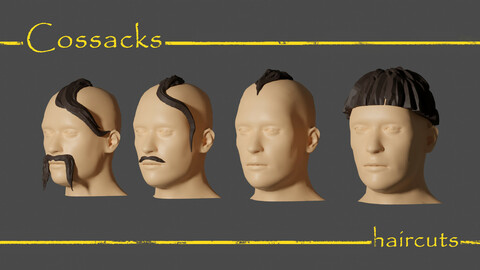 4 Cossacks haircuts basemeshes