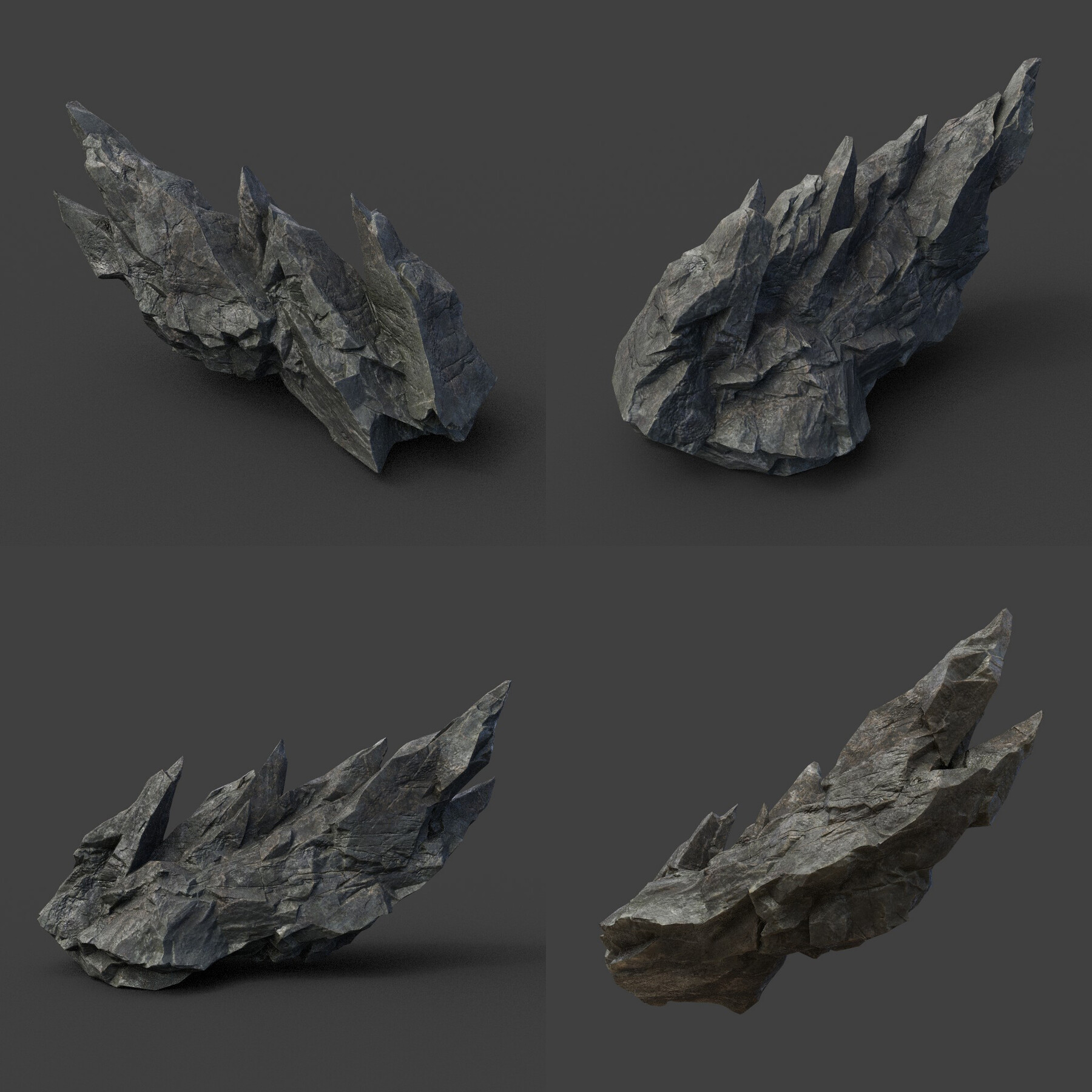 ArtStation - Scifi Sharp Rock 220611 - Ultra HD 16K Textures