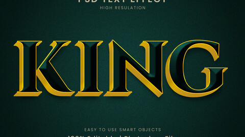 Editable King Modern 3D Text Effects