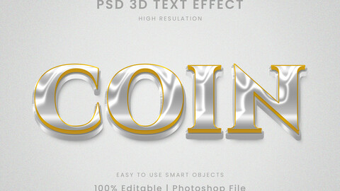 Editable Coin Modern 3D Text Effects