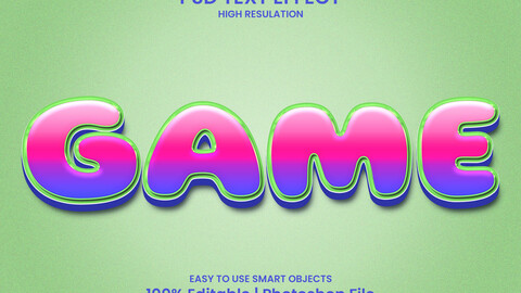 Game Editable Modern 3D Text Effects