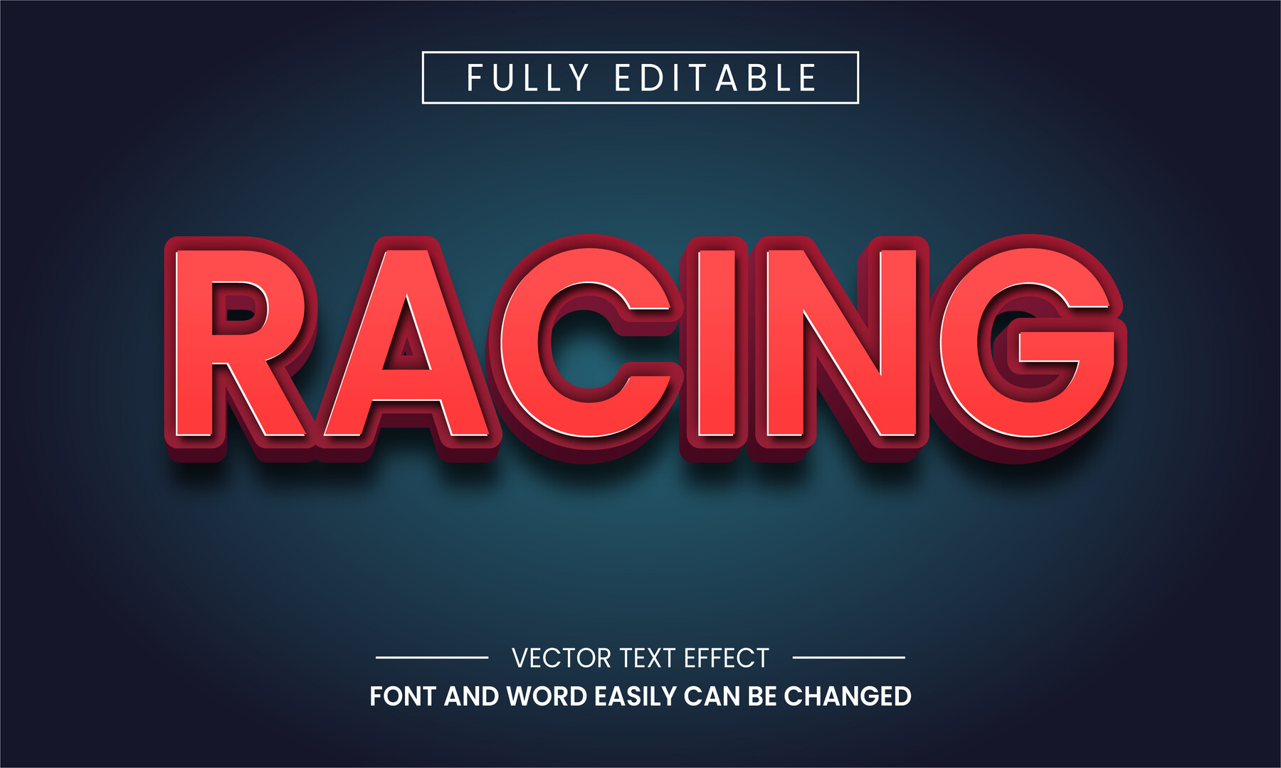 ArtStation - Racing Editable Modern 3D Text Effects | Artworks