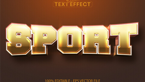 Sport text effect, editable cartoon text style