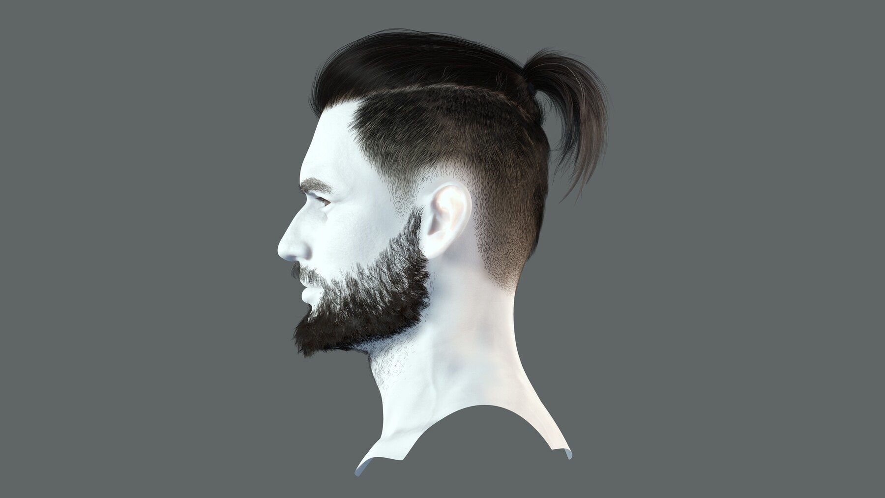 ArtStation - Realistic Hair Beard brows mustache p2 | Game Assets