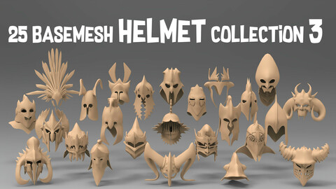 25 basemesh helmet collection 3