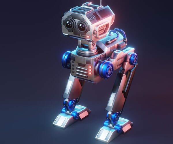 ArtStation - Sci-Fi Mech Robot - Rigged (Blender Eevee) | Resources