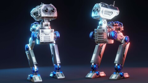 Sci-Fi Mech Robot - Rigged (Blender Eevee)