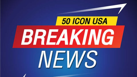 50 ICON Breaking News USA Create with Adobe Illustration.