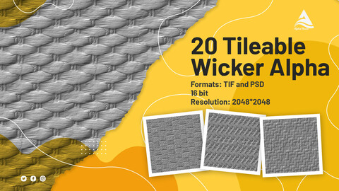 20 Tileable Wicker Alpha